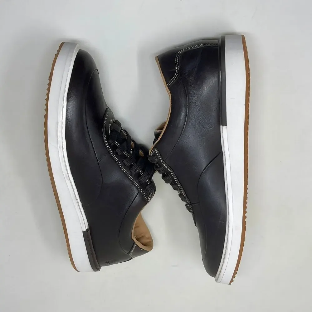 Hush Puppies Keaton Sneakers Leather Mens‎ 7 Dark Brown 114.9=K.10.4